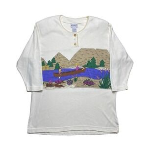 Vintage 80s 90s Women's Koret‎ boat nature top